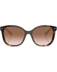 Prada - Tortoiseshell-Effect Square-Frame Sunglasses - Lyst
