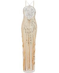 retroféte - Maris Sheer Sequin-embellished Long Dress - Lyst