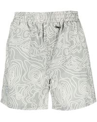 032c Abstract-print Swim Shorts - Gray