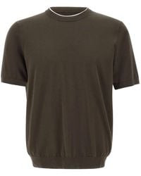 Kangra - Short-Sleeve Cotton Sweater - Lyst