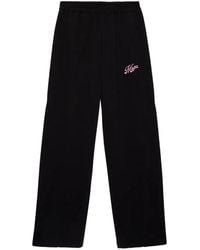 MSGM - Logo Embroidered Track Pants - Lyst