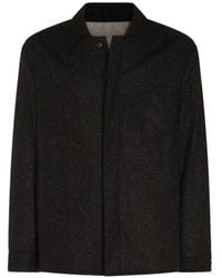 Eleventy - Herringbone-Pattern Shirt Jacket - Lyst
