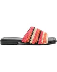 Inuikii - Striped Crochet Flat Sandals - Lyst