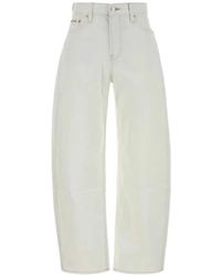 Calvin Klein - Logo-Patch Wide-Leg Jeans - Lyst