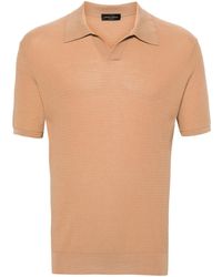 Roberto Collina - Textured Cotton Polo Shirt - Lyst