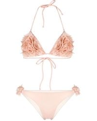 LaRevêche - Shayna Floral-Appliqué Bikini - Lyst