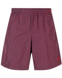 McQueen - Badeshorts Mit Totenkopf-Print - Lyst