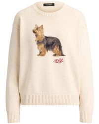 Ralph Lauren - Dog-Intarsia Cotton Sweater - Lyst