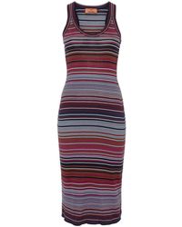 Missoni - Stripe-pattern Knitted Dress - Lyst