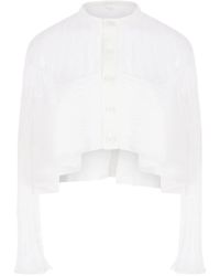CFCL - Ribbed-Knit Cropped Shirt - Lyst