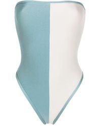 Adriana Degreas - Colour-block Strapless One-piece - Lyst