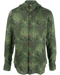 Kiton - Mariano Floral-print Hooded Linen Shirt - Lyst