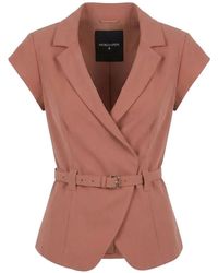 Patrizia Pepe - Belted Short-Sleeve Jacket - Lyst