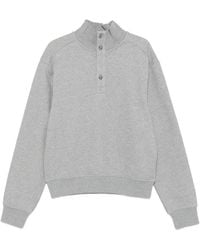 Entire studios - Button-Up High-Neck Sweatshirt - Lyst