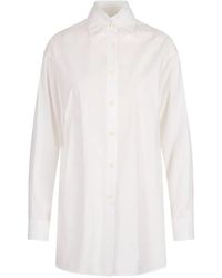 Jil Sander - Pleated-Collar Long-Sleeve Shirt - Lyst