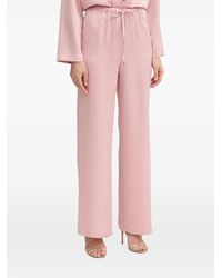 Fracomina - Satin Palazzo Trousers - Lyst