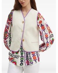 La Petite Francaise - Galaxie V-Neck Button Waistcoat - Lyst