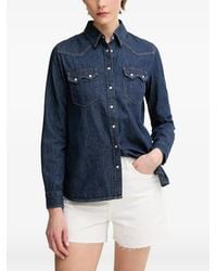 Benetton - Buttoned Pocket Shirt - Lyst