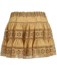 Charo Ruiz - Lea Broderie Anglaise Tiered Skirt - Lyst