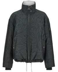 Ferragamo - Floral-Print Bomber Jacket - Lyst