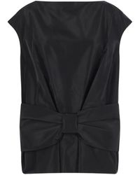 Simone Rocha - Bow-Detail Peplum Top - Lyst
