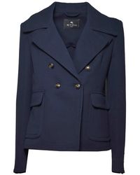 Etro - Double-Breasted Notched-Lapel Jacket - Lyst