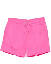Sundek - Stripe-Detail Drawstring Swim Shorts - Lyst
