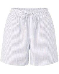 Officine Generale - Drawstring Striped Shorts - Lyst