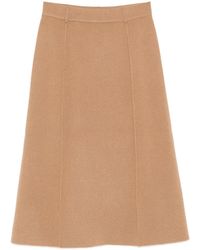 Lisa Yang - Ruthie Seam-Detail Midi Skirt - Lyst