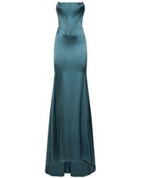 GIUSEPPE DI MORABITO - Strapless Bustier Asymmetric Gown - Lyst