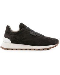 Brunello Cucinelli - Suede Leather Sneakers - Lyst