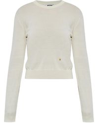 Moschino - Logo-Detail Wool Sweater - Lyst