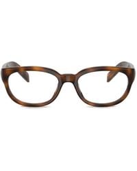 Prada - Tortoiseshell-Effect Rectangle-Frame Glasses - Lyst