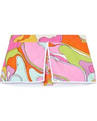 PUCCI - Orchidee-Print Cotton-Terry Shorts - Lyst