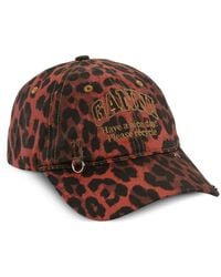 Ganni - Leopard-Print Cap - Lyst