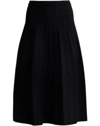St. John - Falda midi plisada - Lyst
