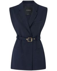 Pinko - Weste Mit Offenen Seiten Und Gürtel - Lyst