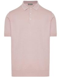 Canali - Fine-knit Cotton Polo Shirt - Lyst