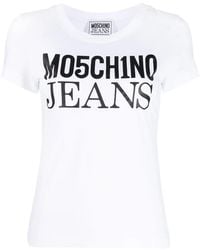 Moschino - Logo-Print Cotton T-Shirt - Lyst