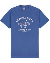 Sporty & Rich - Bh Riding Club Graphic-Print T-Shirt - Lyst