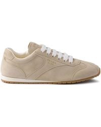 Prada - Baskets En Daim - Lyst
