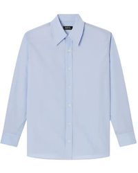 A.P.C. - Kayla Long-Sleeve Button-Down Shirt - Lyst