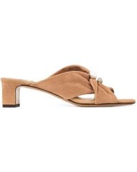 Jimmy Choo - Rafi 45 Toffee Suede Sandals - Lyst