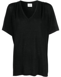 Isabel Marant - V-neck Linen T-shirt - Lyst