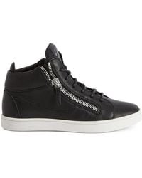 Giuseppe Zanotti - Jamie High-Top Leather Sneakers - Lyst