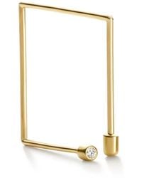 Shihara - 18Kt Twist Square 03 Diamond Single Earring - Lyst