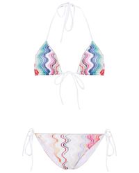 Missoni - Zig Zag Motif Triangle Bikini Set - Lyst