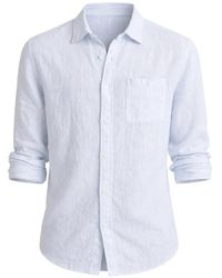 Vince - Tate Stripe Pocket-Detail Linen Shirt - Lyst