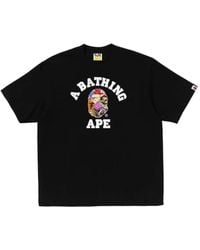 A Bathing Ape - T-Shirt Mit Grafischem Print - Lyst