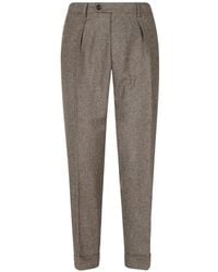 Berwich - Chiaia Herringbone-Pattern Trousers - Lyst